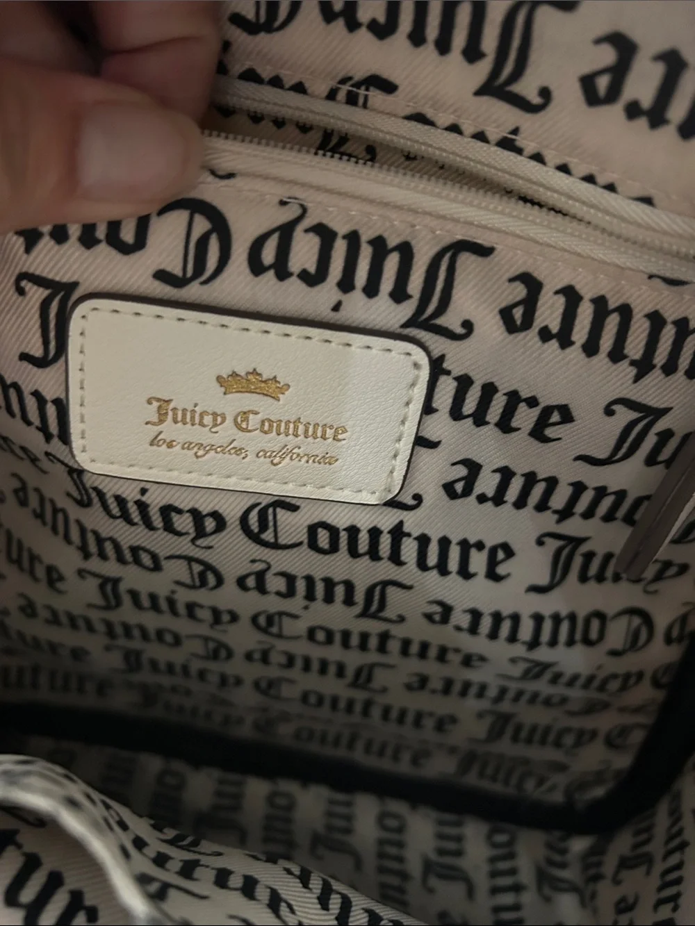 Juicy Couture Quilted Mini Backpack in Beige